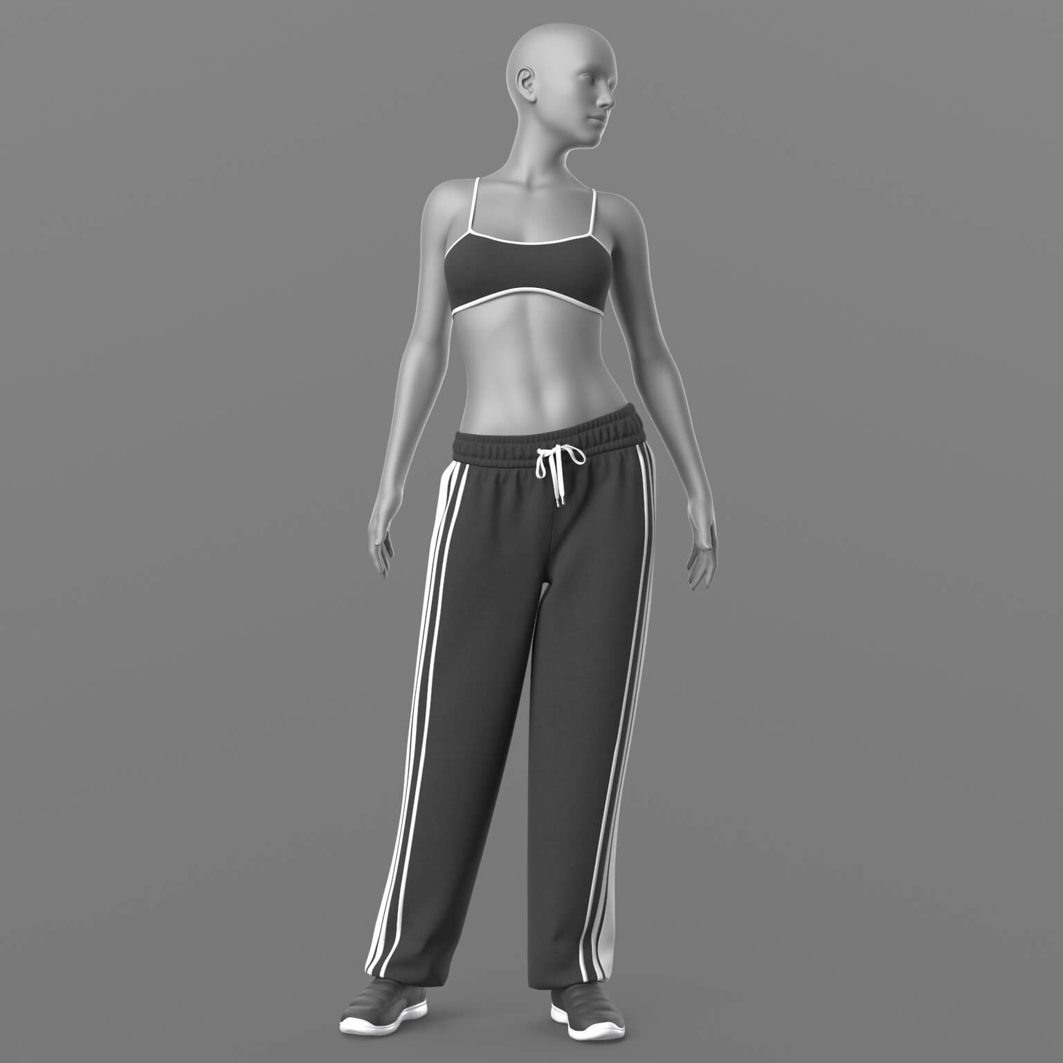 Sweatpants Top 2v Sneakers 2v G8 Female Daz Content