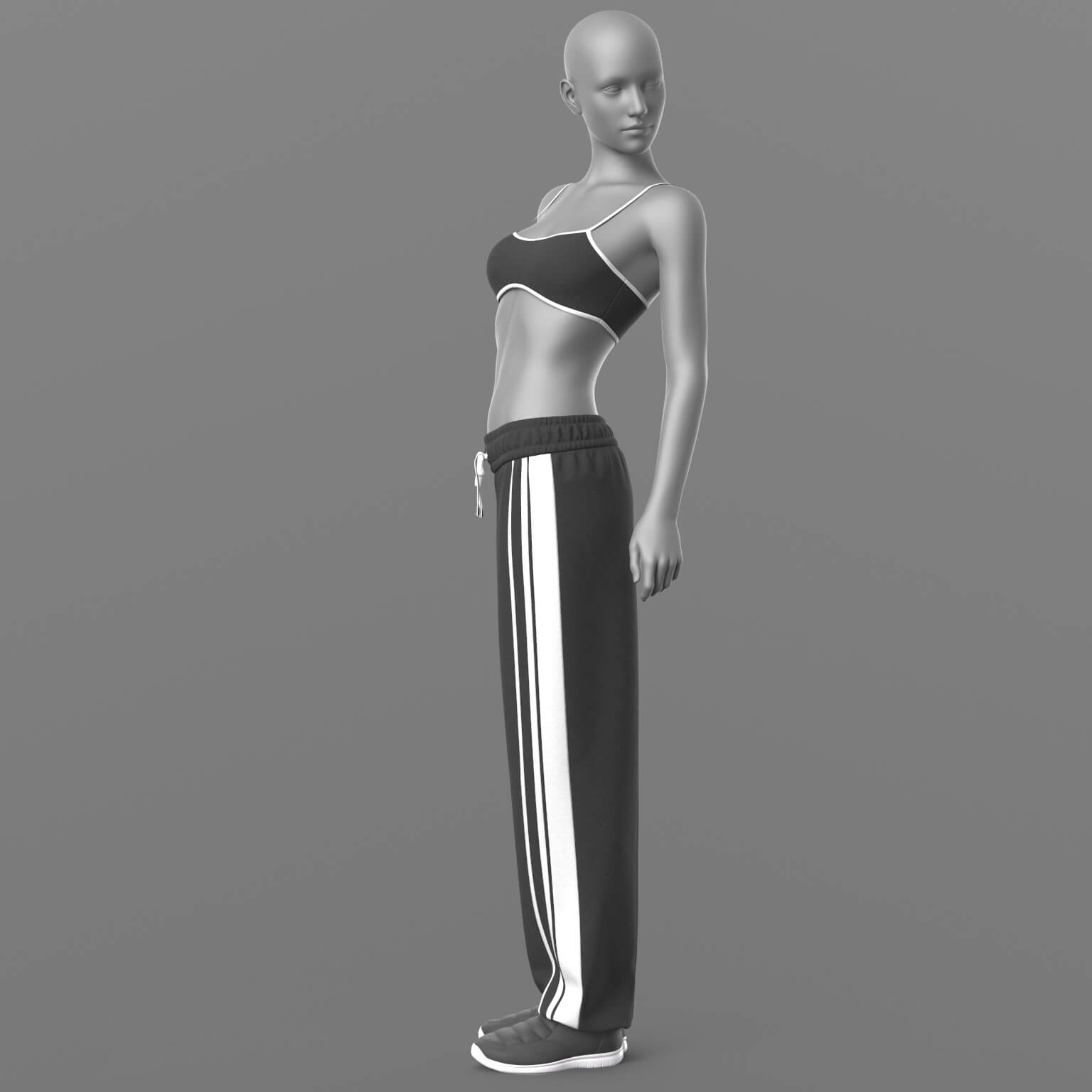 Sweatpants Top 2v Sneakers 2v G8 Female Daz Content