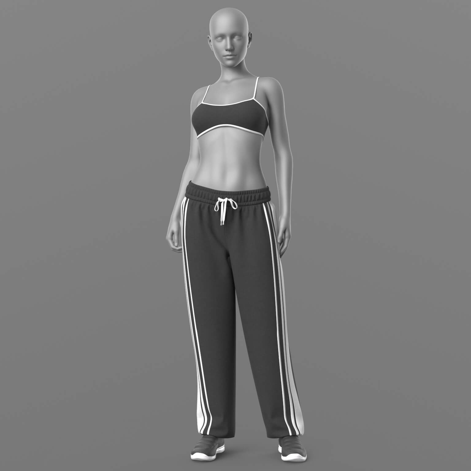 Sweatpants Top 2v Sneakers 2v G8 Female Daz Content