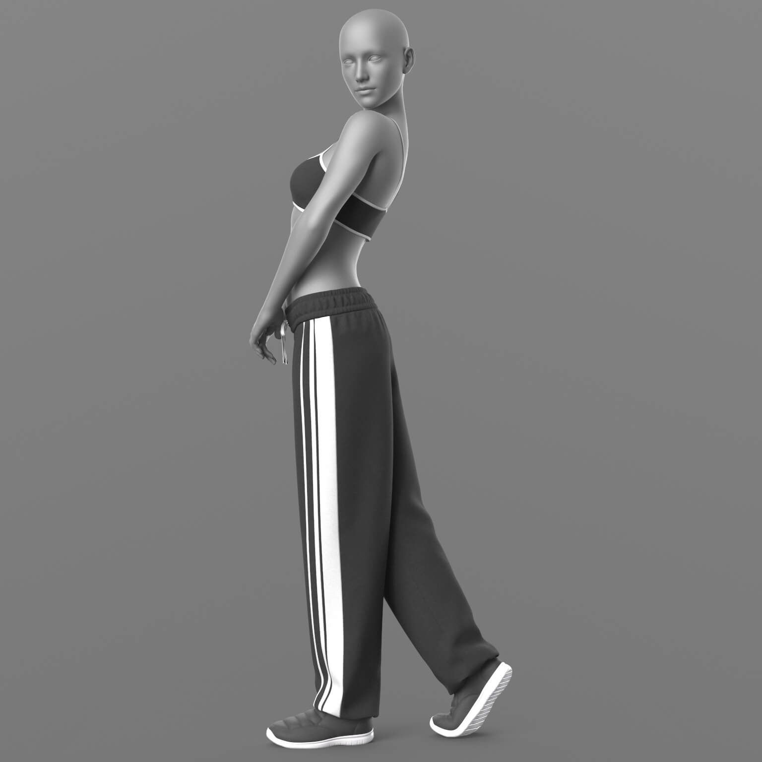 Sweatpants Top 2v Sneakers 2v G8 Female Daz Content