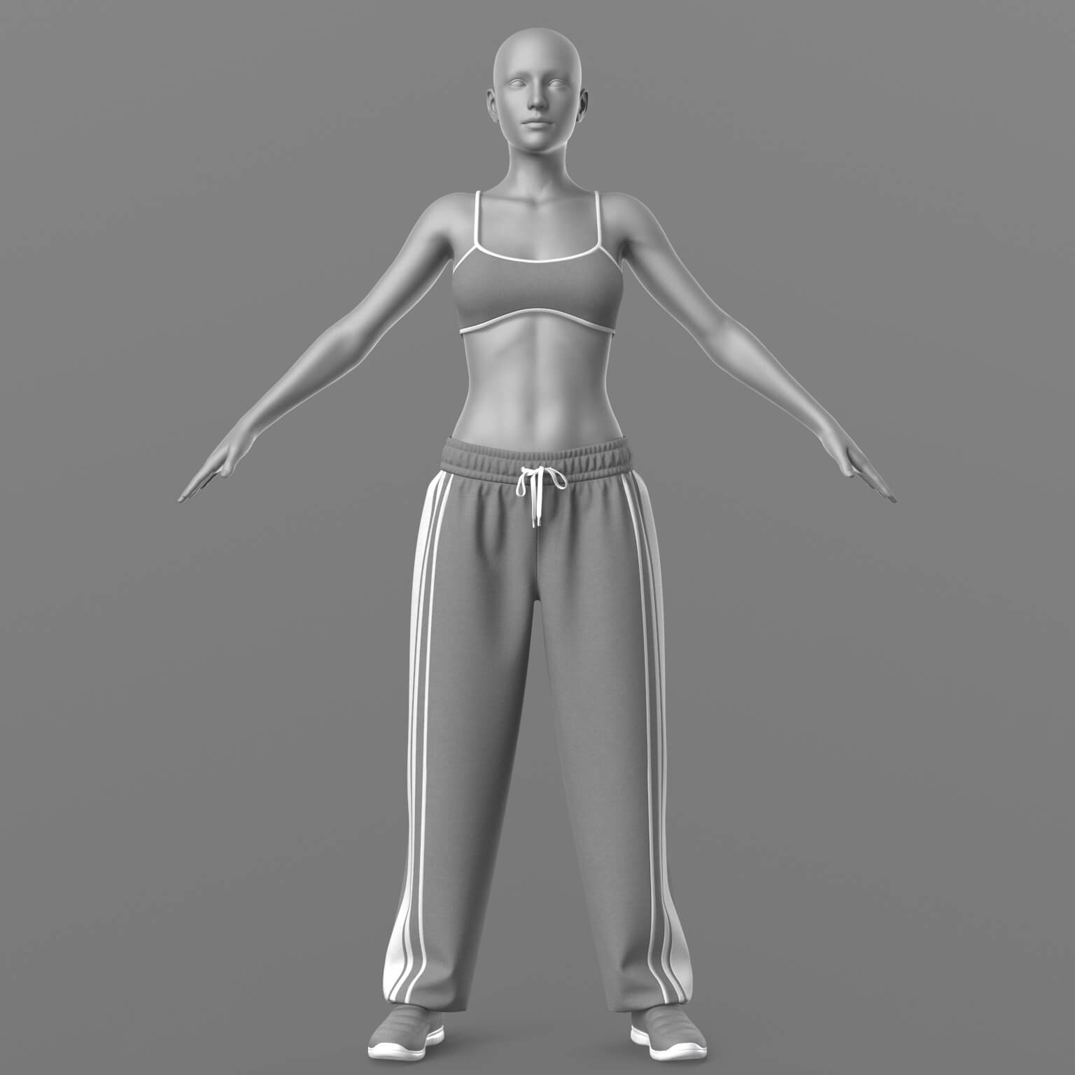Sweatpants Top 2v Sneakers 2v G8 Female Daz Content