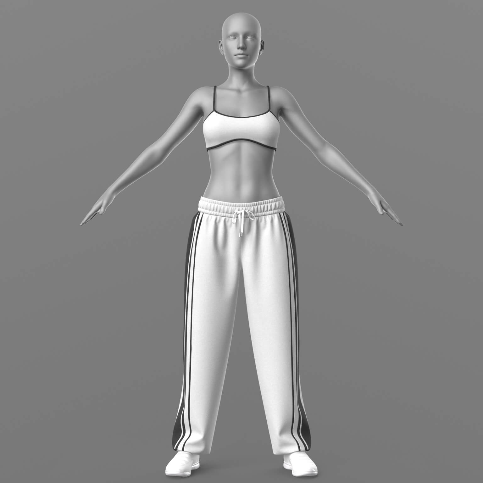 Sweatpants Top 2v Sneakers 2v G8 Female Daz Content