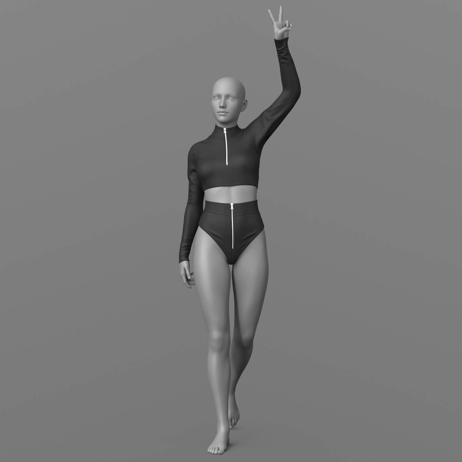 Sweatshirt and Shorts G8.1 Female Daz Content