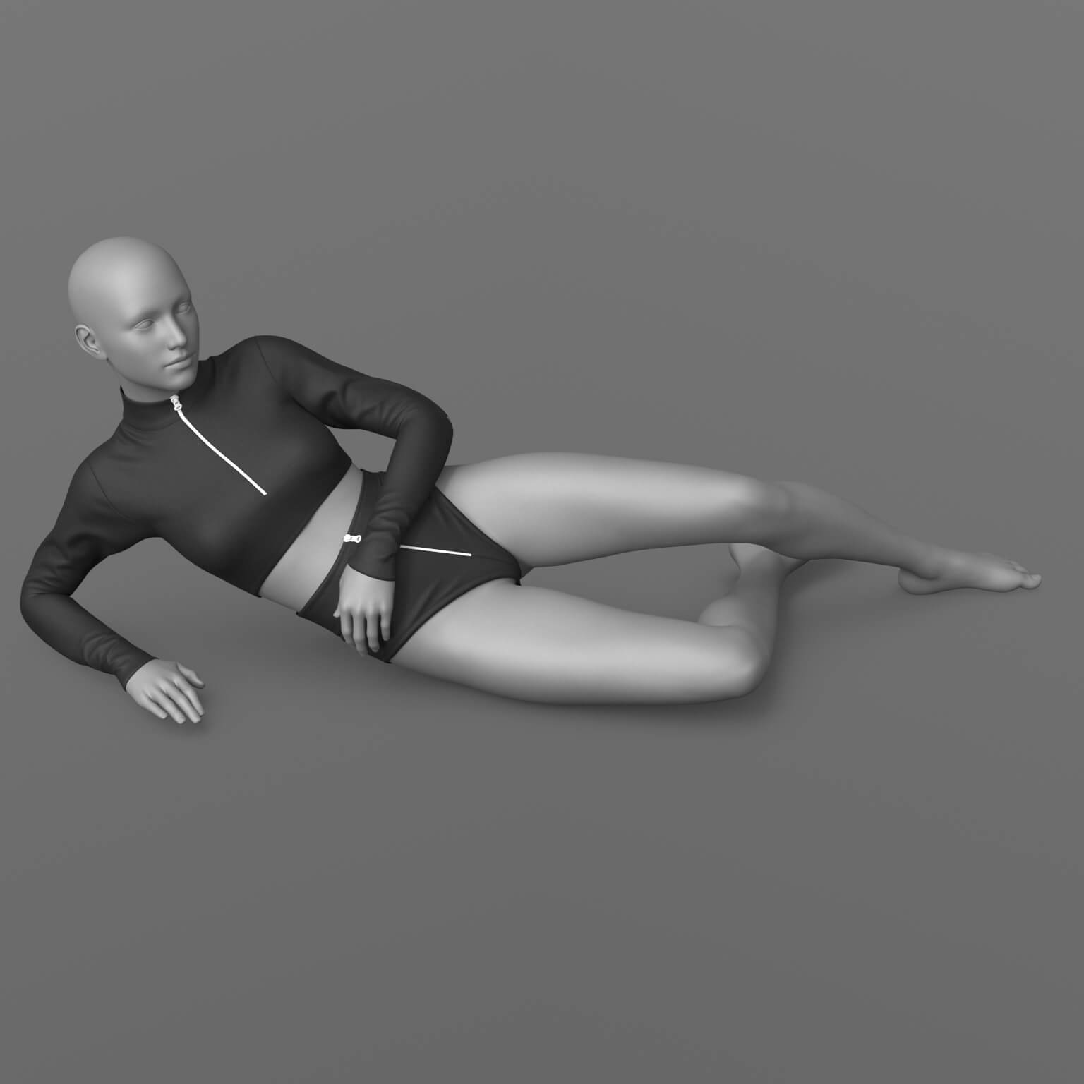 Sweatshirt and Shorts G8.1 Female Daz Content