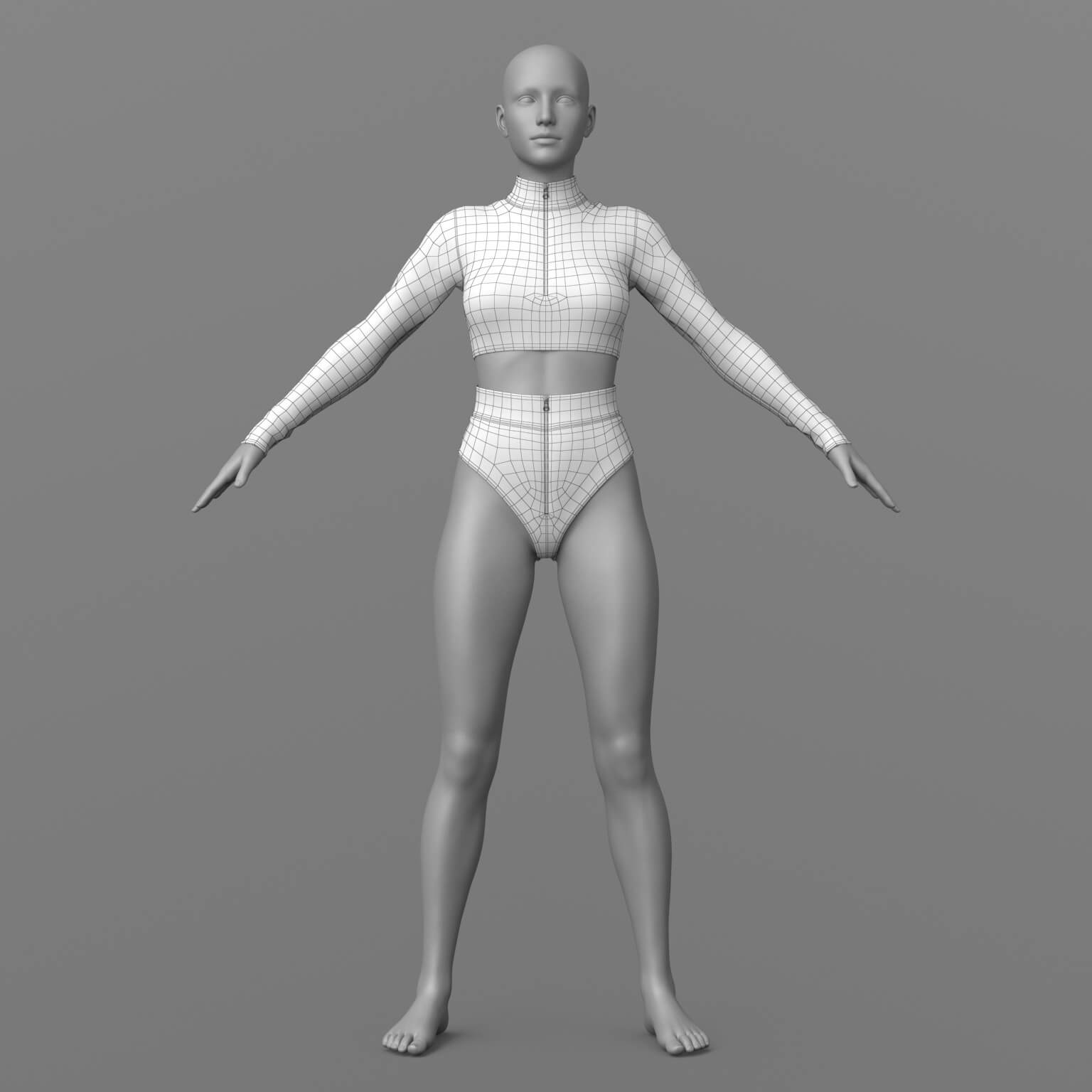 Sweatshirt and Shorts G8.1 Female Daz Content