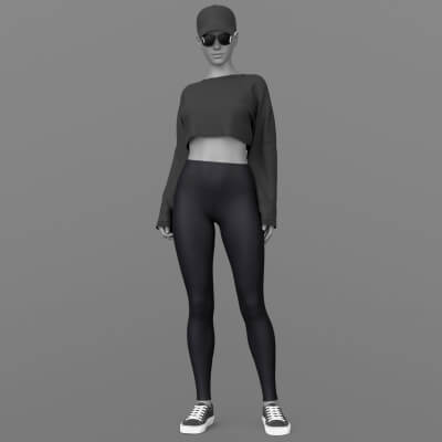 Sweatshirt Leggings Sneakers Baseball Cap Sunglasses G8F