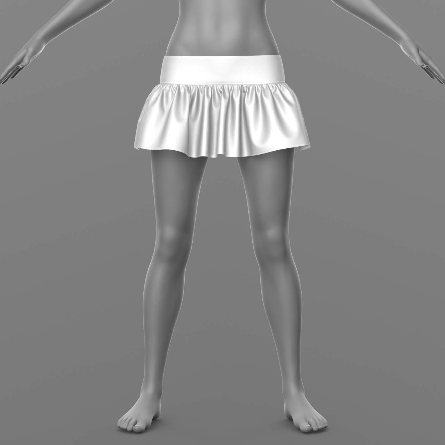 Sweatshirt Short Skirt and Sneakers G8 Female Daz Content