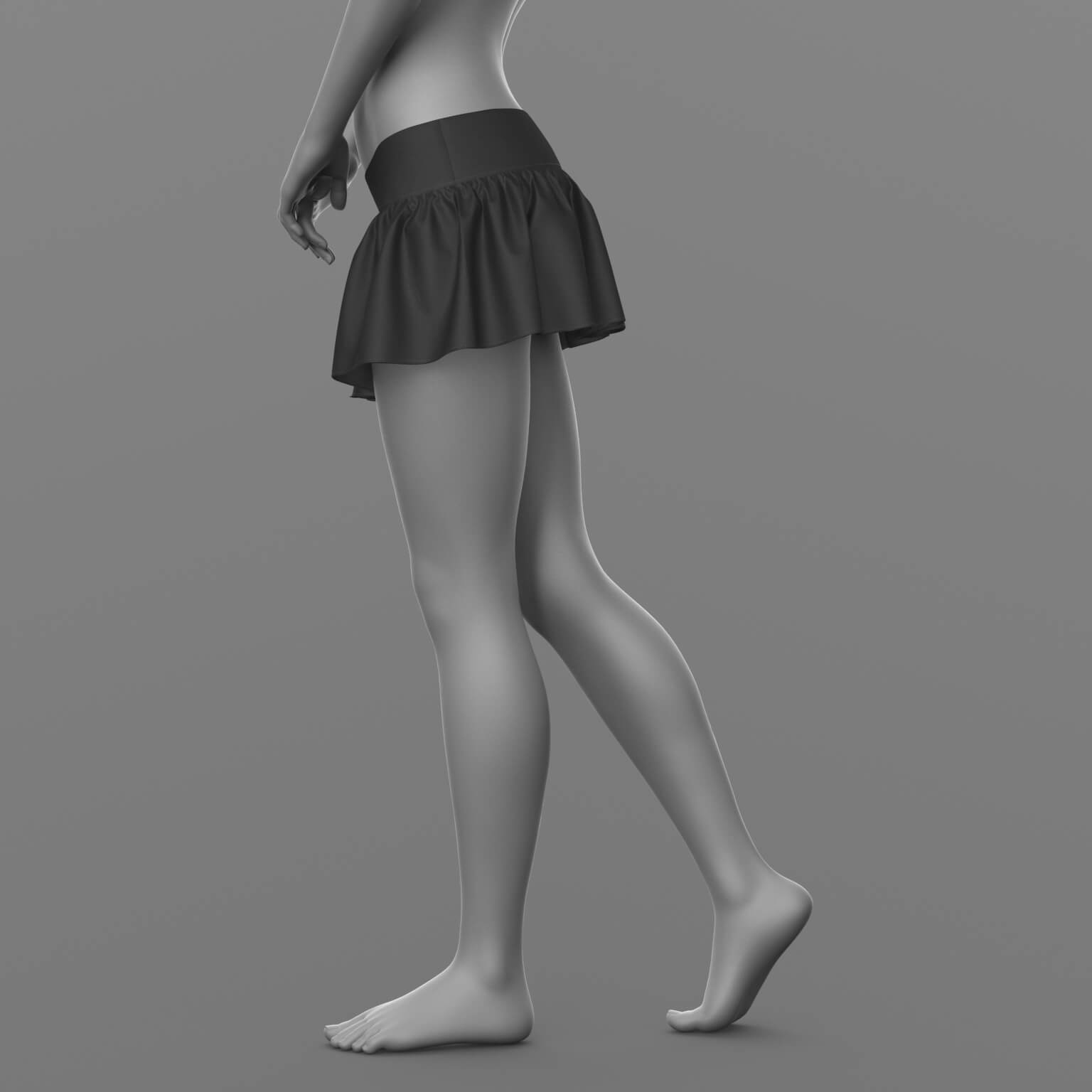Sweatshirt Short Skirt and Sneakers G8 Female Daz Content