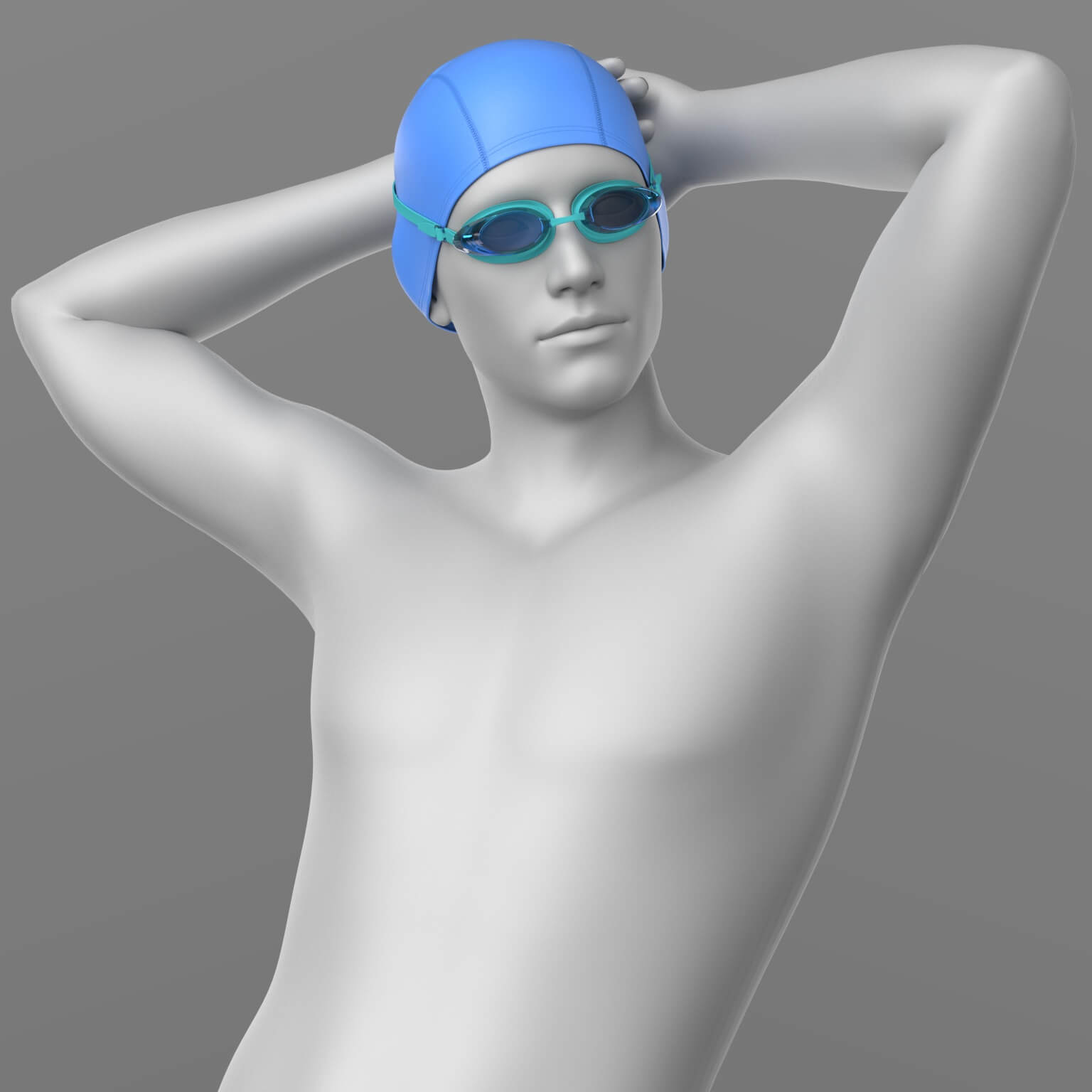 Swimming Cap and Goggles G8F G8M Daz Content