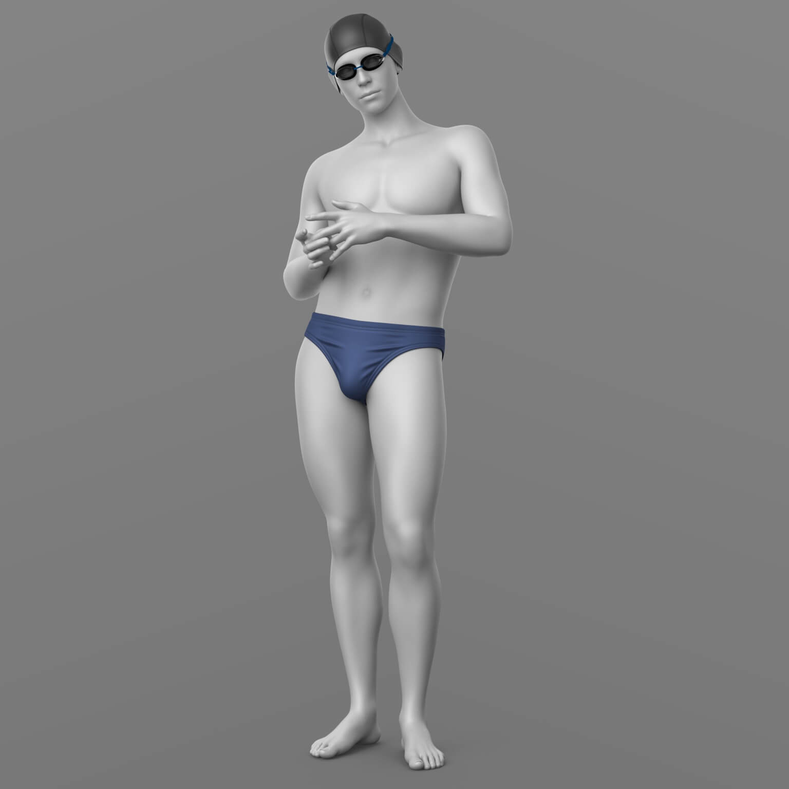 Swimming Trunks Goggles Cap G9 Daz Content