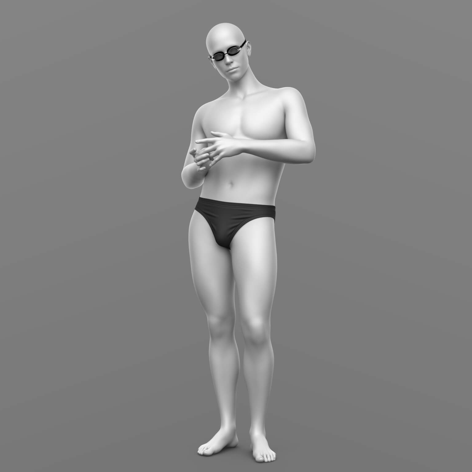 Swimming Trunks Goggles Cap G9 Daz Content