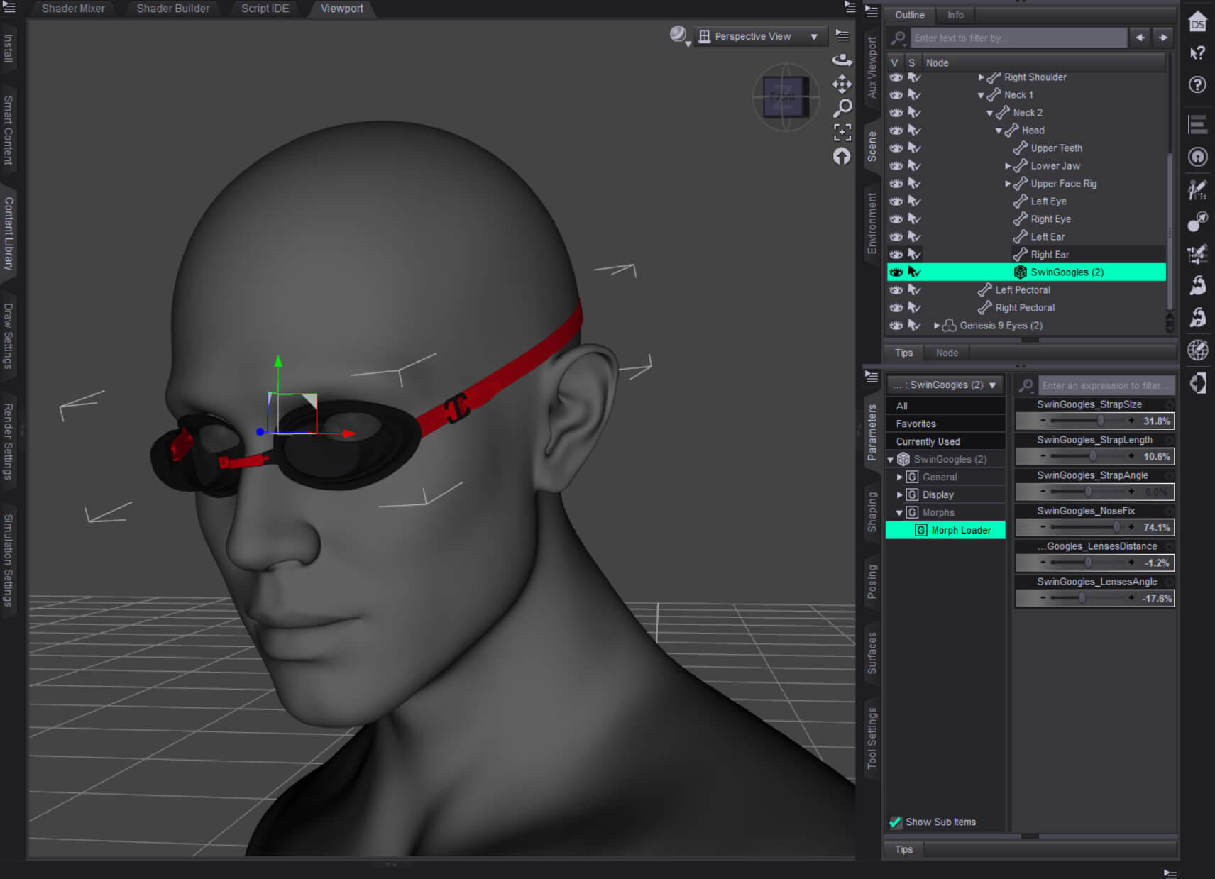 Swimming Trunks Goggles Cap G9 Daz Content