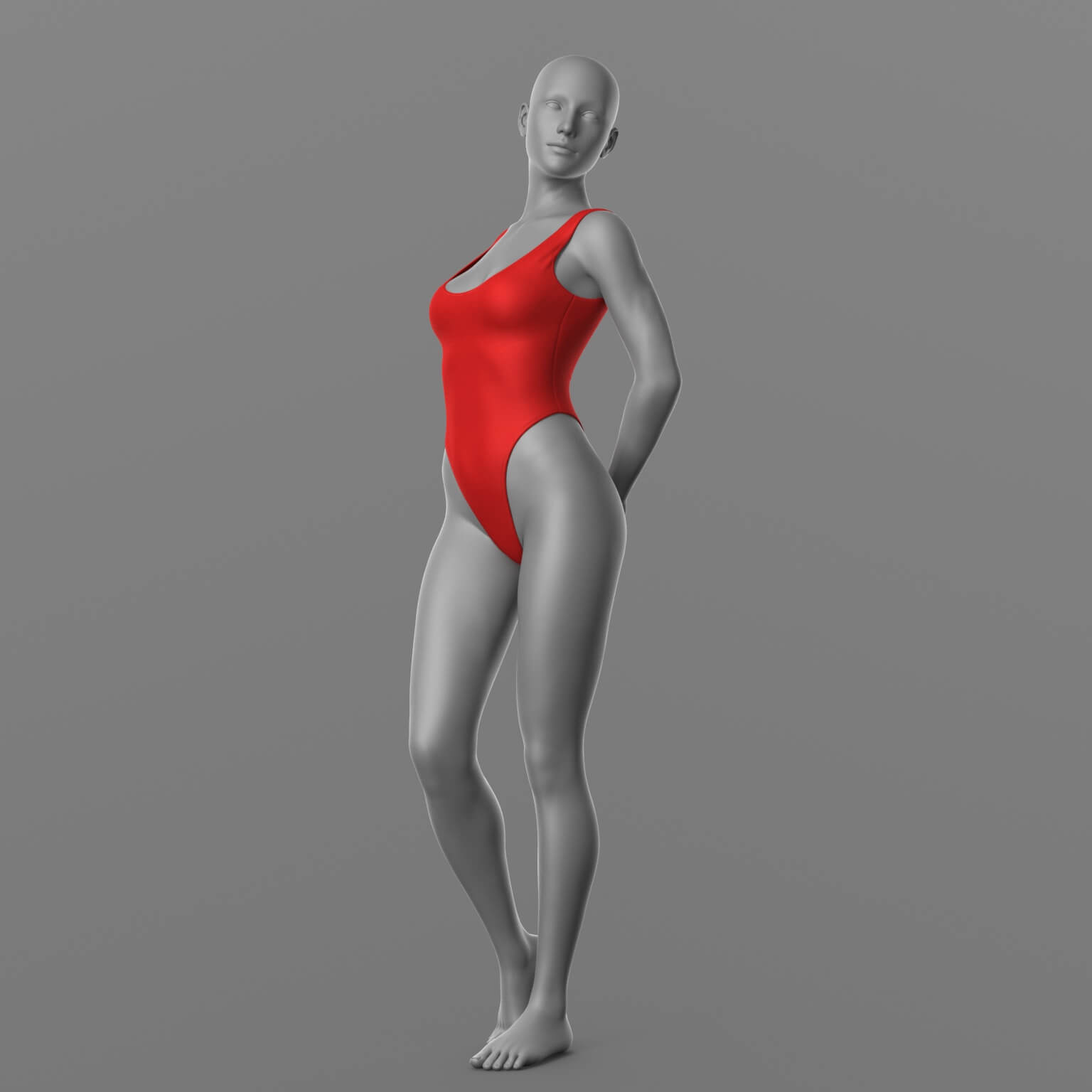 Swimsuit 04V 3D Model 3D Model