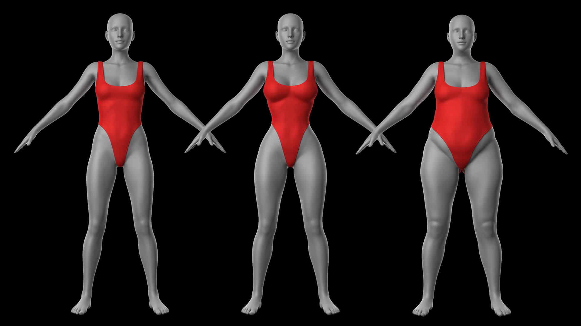 Swimsuit 04V 3D Model 3D Model