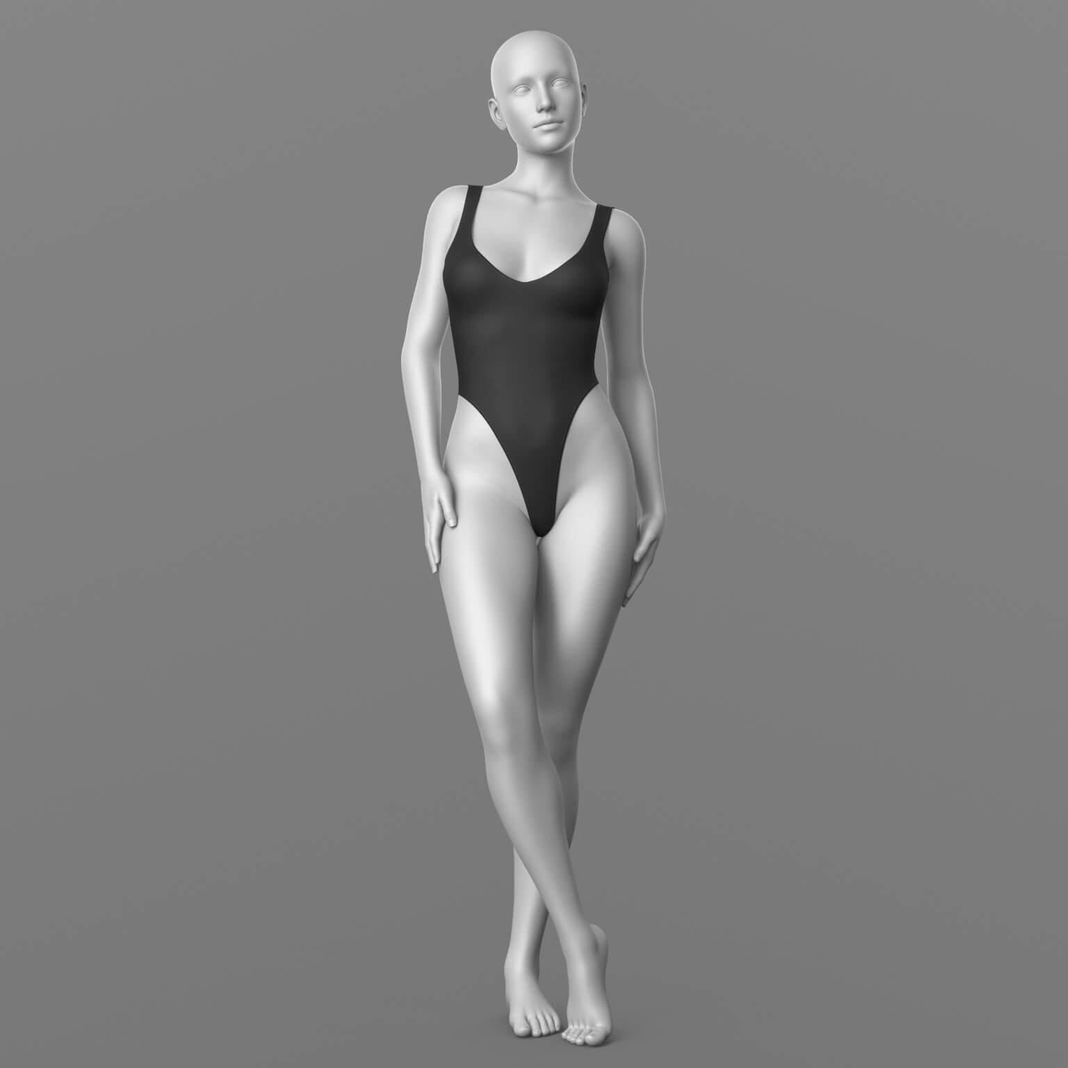 Swimsuit 05v Swimming Cap and Goggles G8F Daz Content