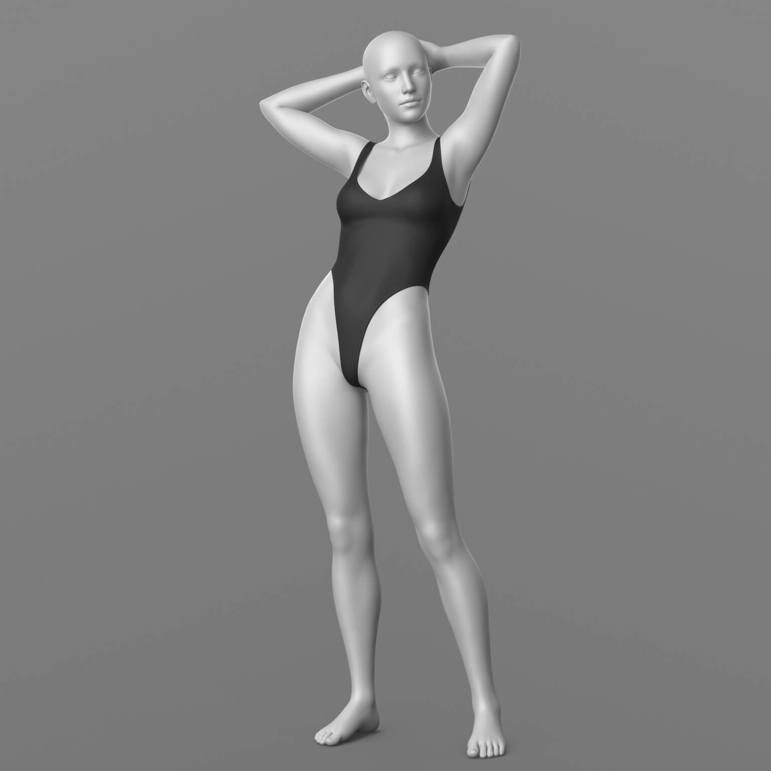 Swimsuit 05v Swimming Cap and Goggles G8F Daz Content
