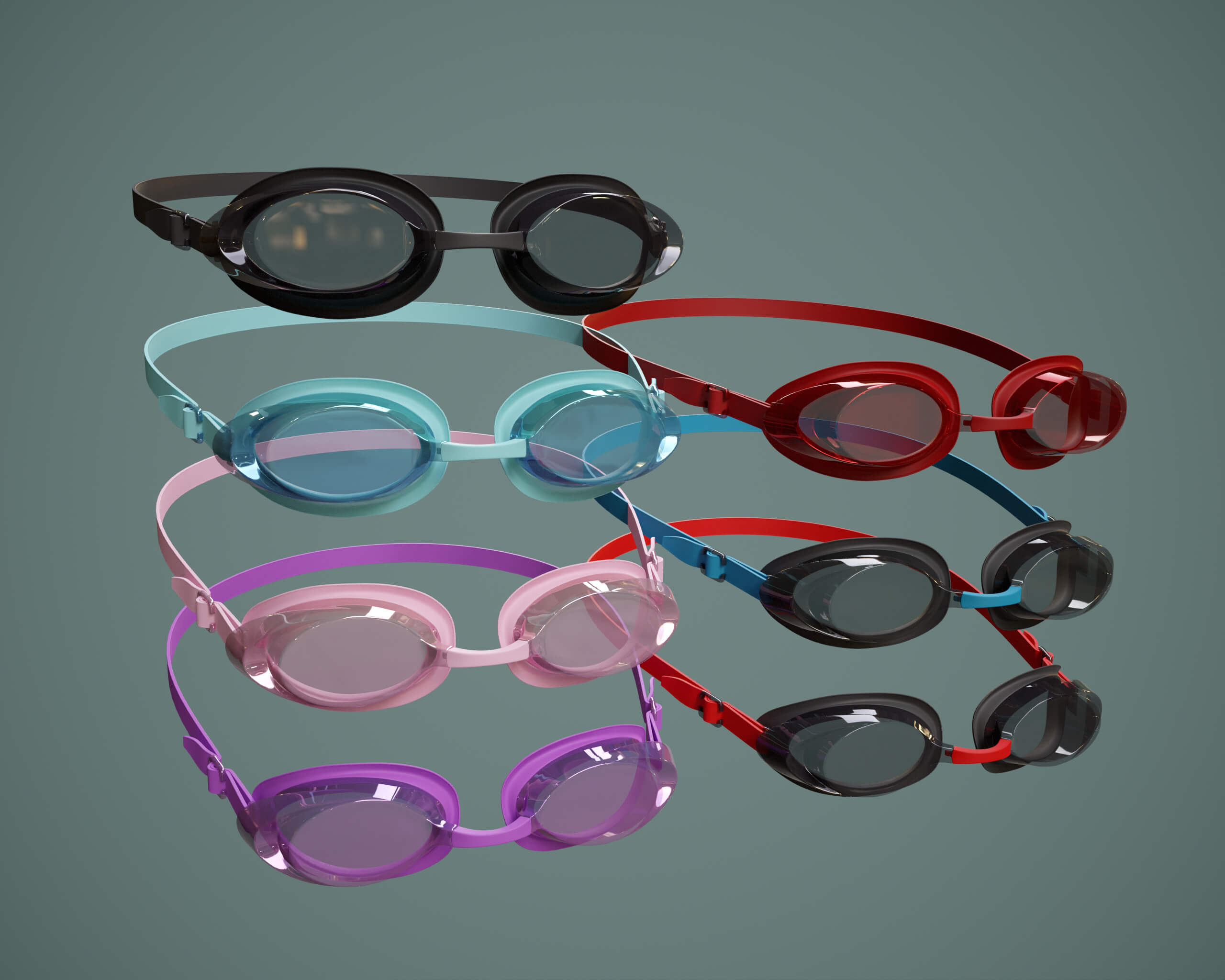 Swimsuit 05v Swimming Cap and Goggles G8F Daz Content