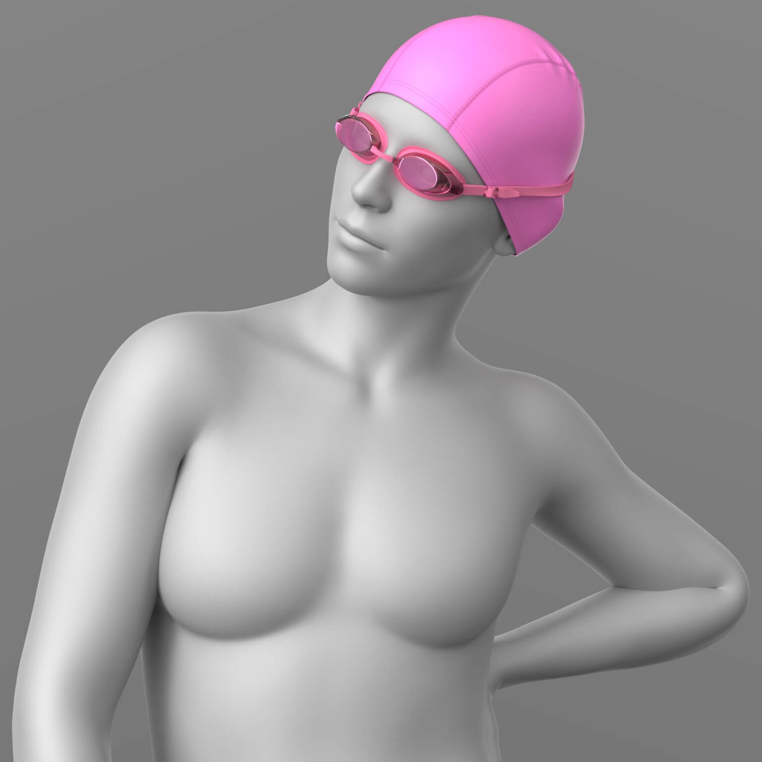 Swimsuit 05v Swimming Cap and Goggles G9 Daz Content