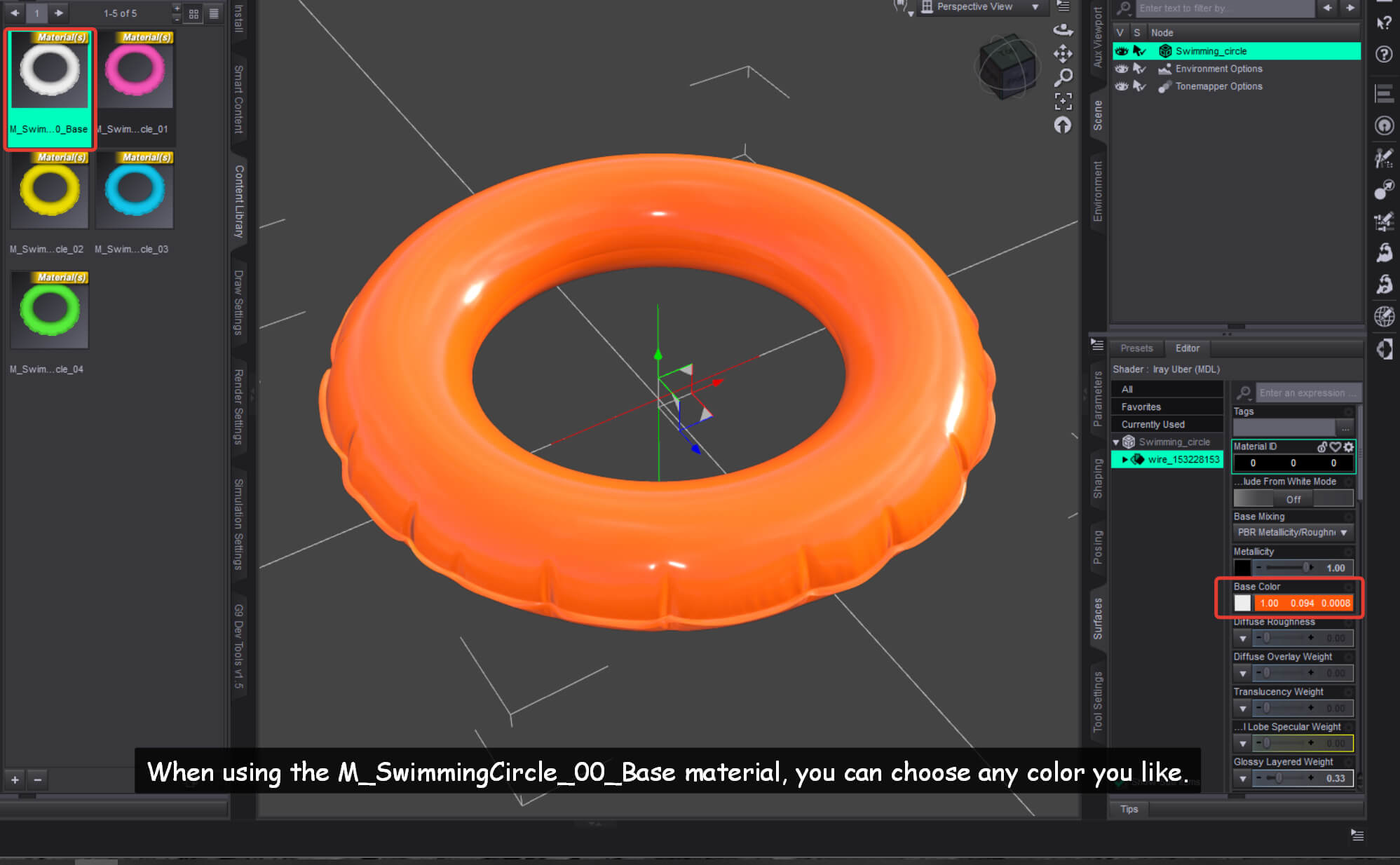 Swimsuit 05v Swimming Circle G9 Daz Content