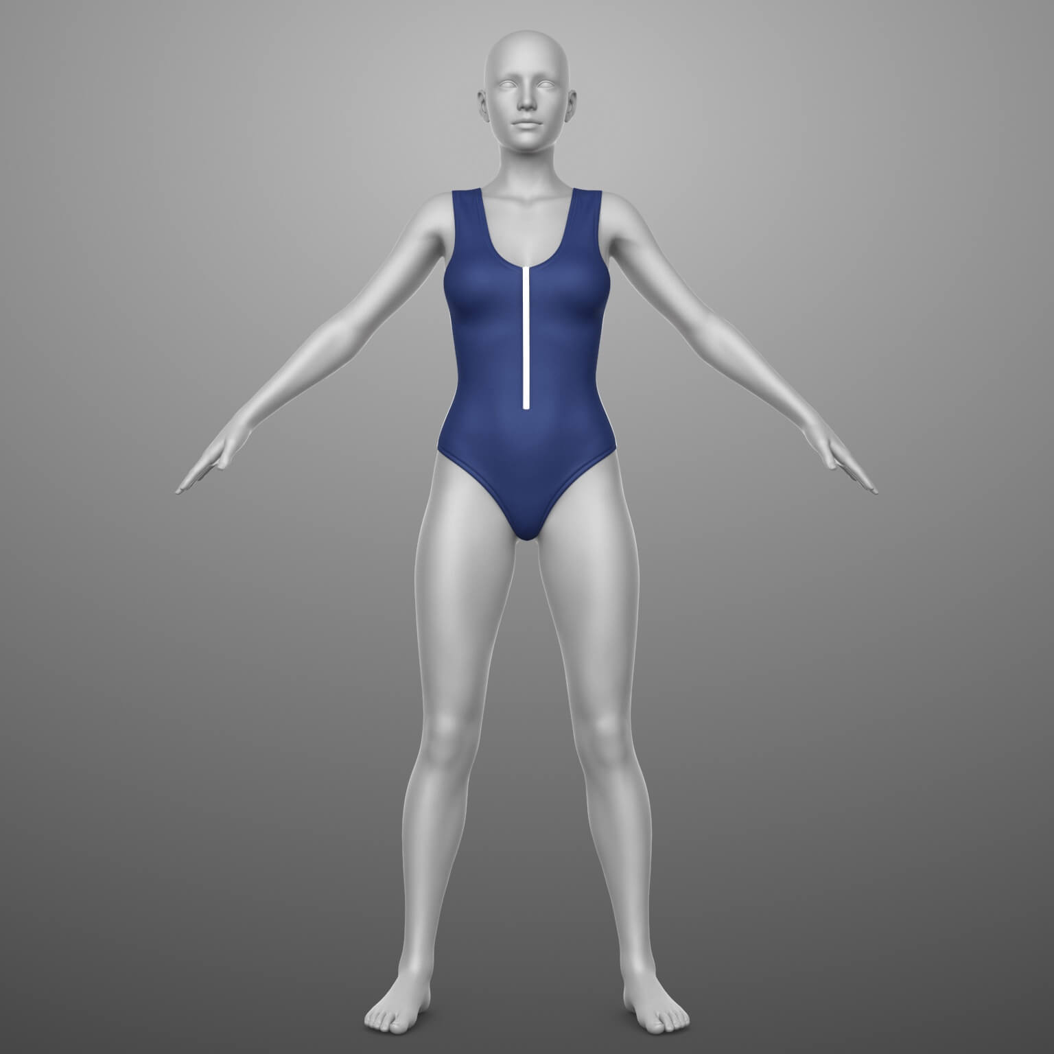 Swimsuit with Zipper G8 Female Daz Content