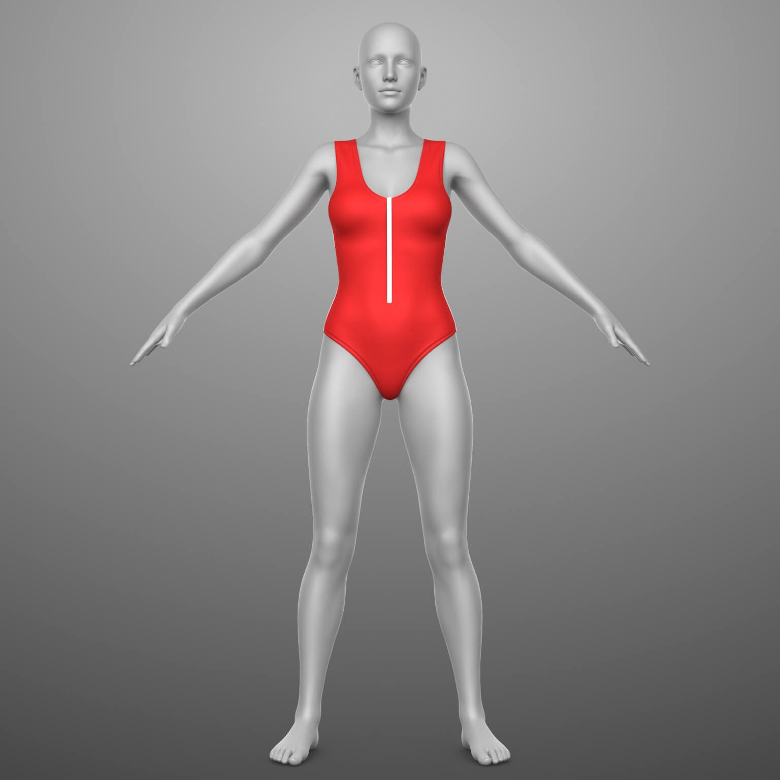 Swimsuit with Zipper G8 Female Daz Content