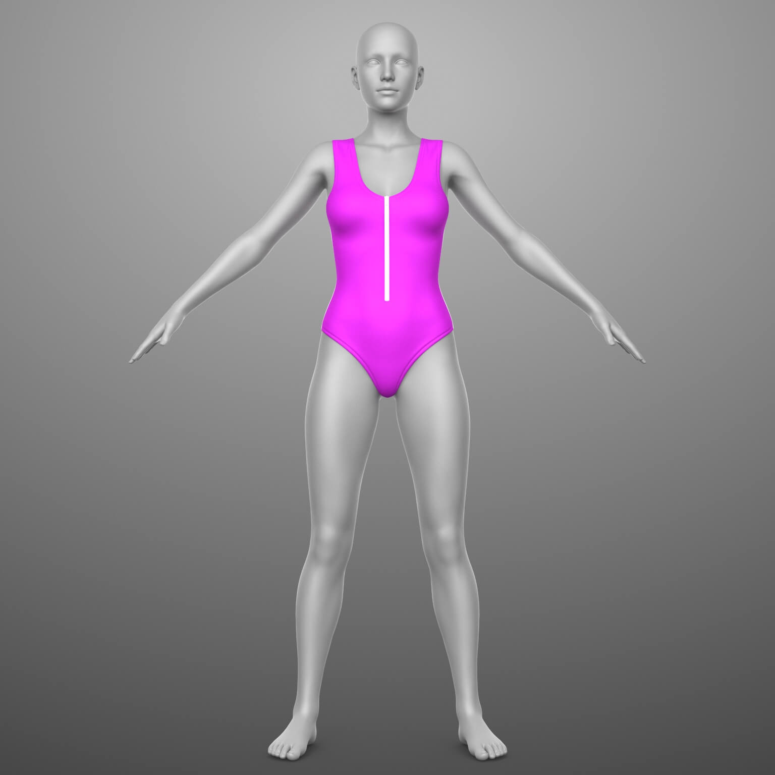 Swimsuit with Zipper G8 Female Daz Content