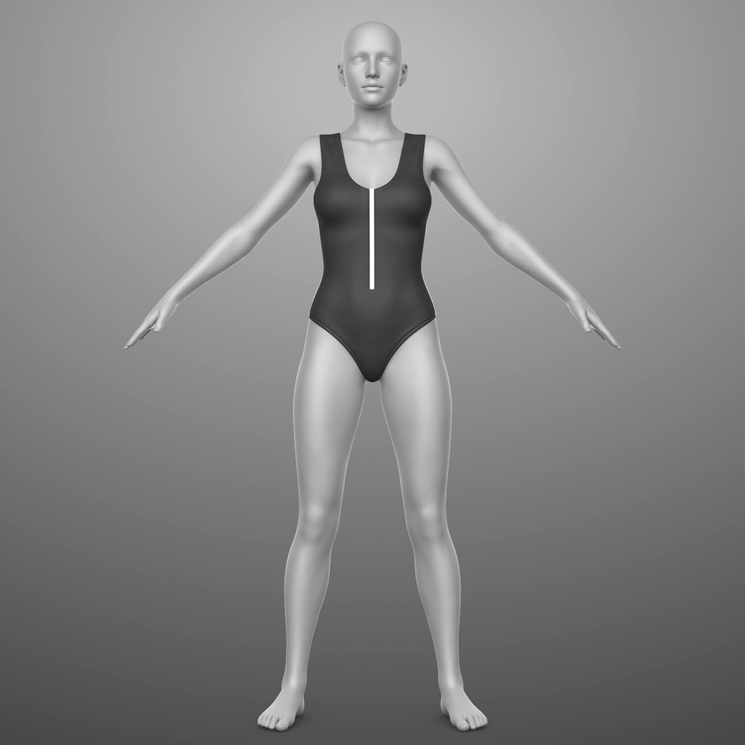 Swimsuit with Zipper G8 Female Daz Content