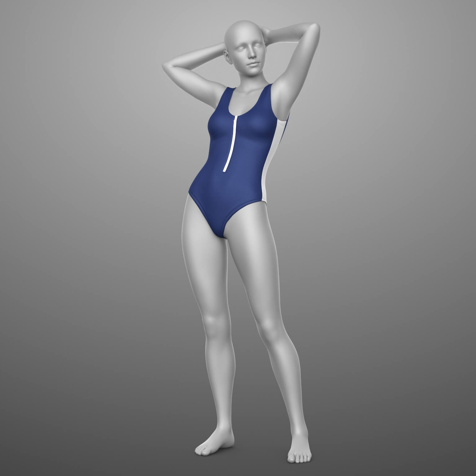 Swimsuit with Zipper G8 Female Daz Content
