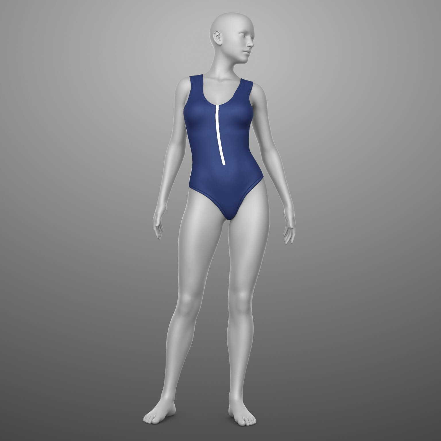 Swimsuit with Zipper G8 Female Daz Content