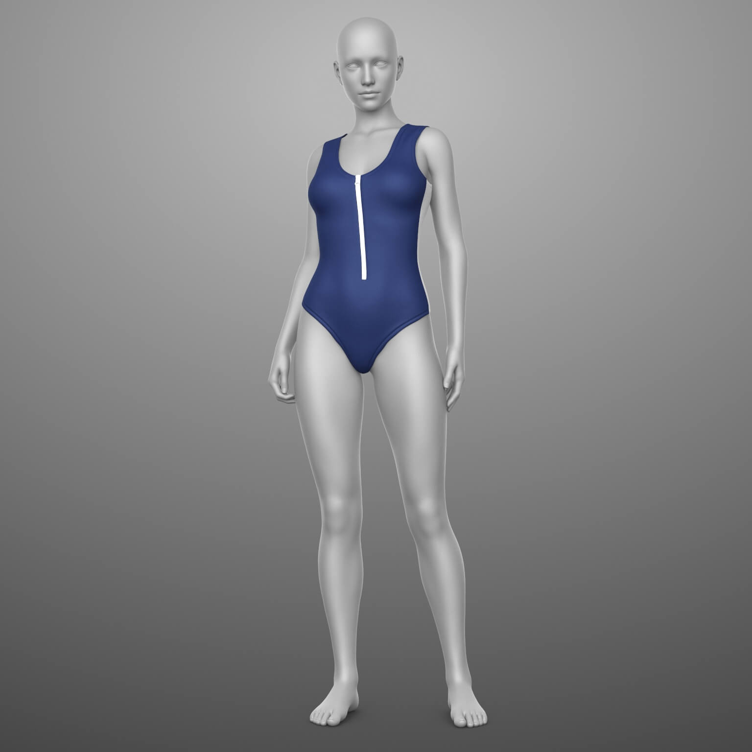 Swimsuit with Zipper G8 Female Daz Content