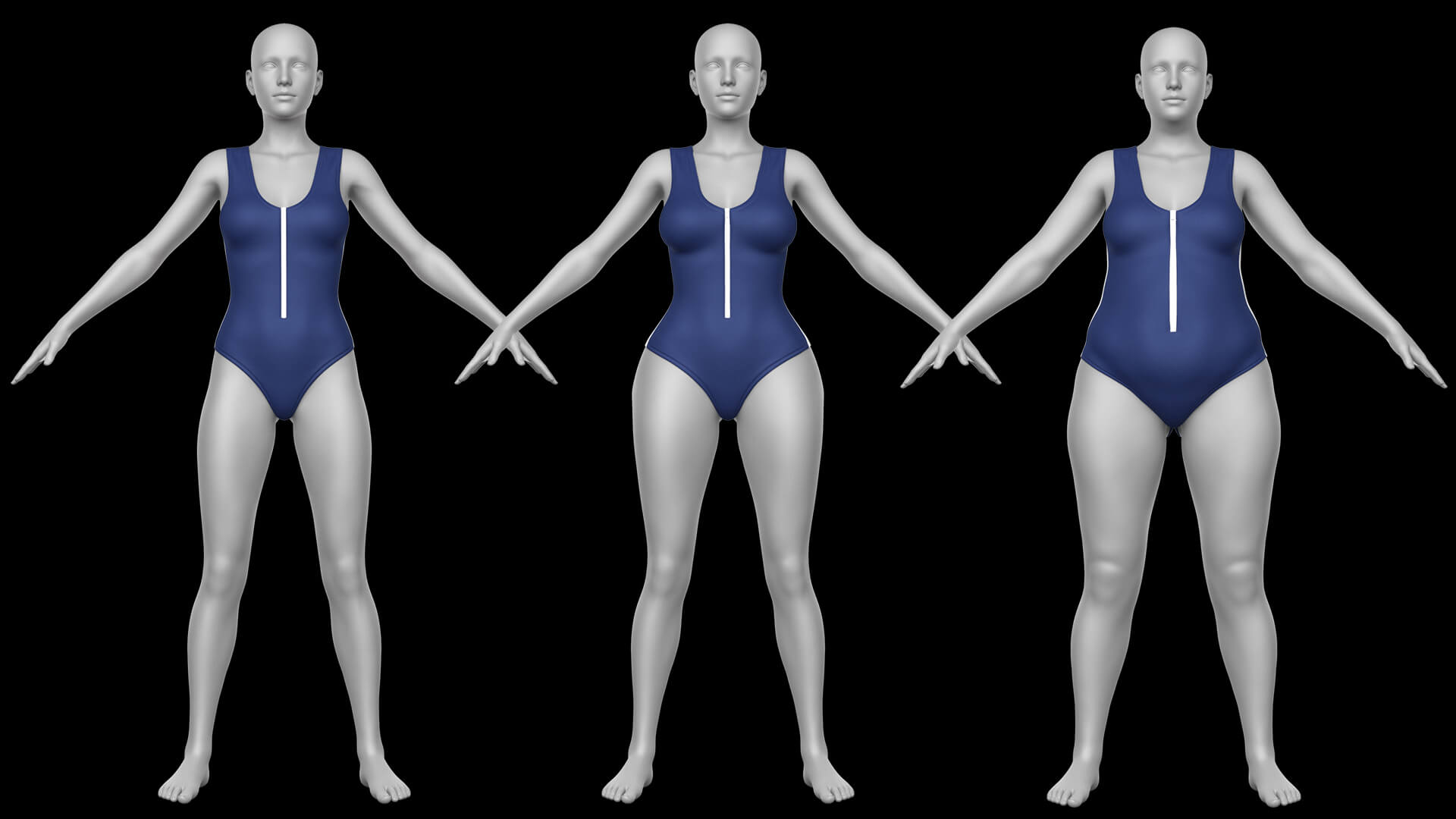 Swimsuit with Zipper G8 Female Daz Content