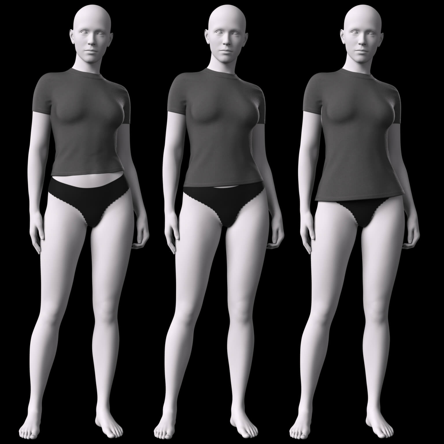 T Shirt 2v and Denim Panties G9 Daz Content