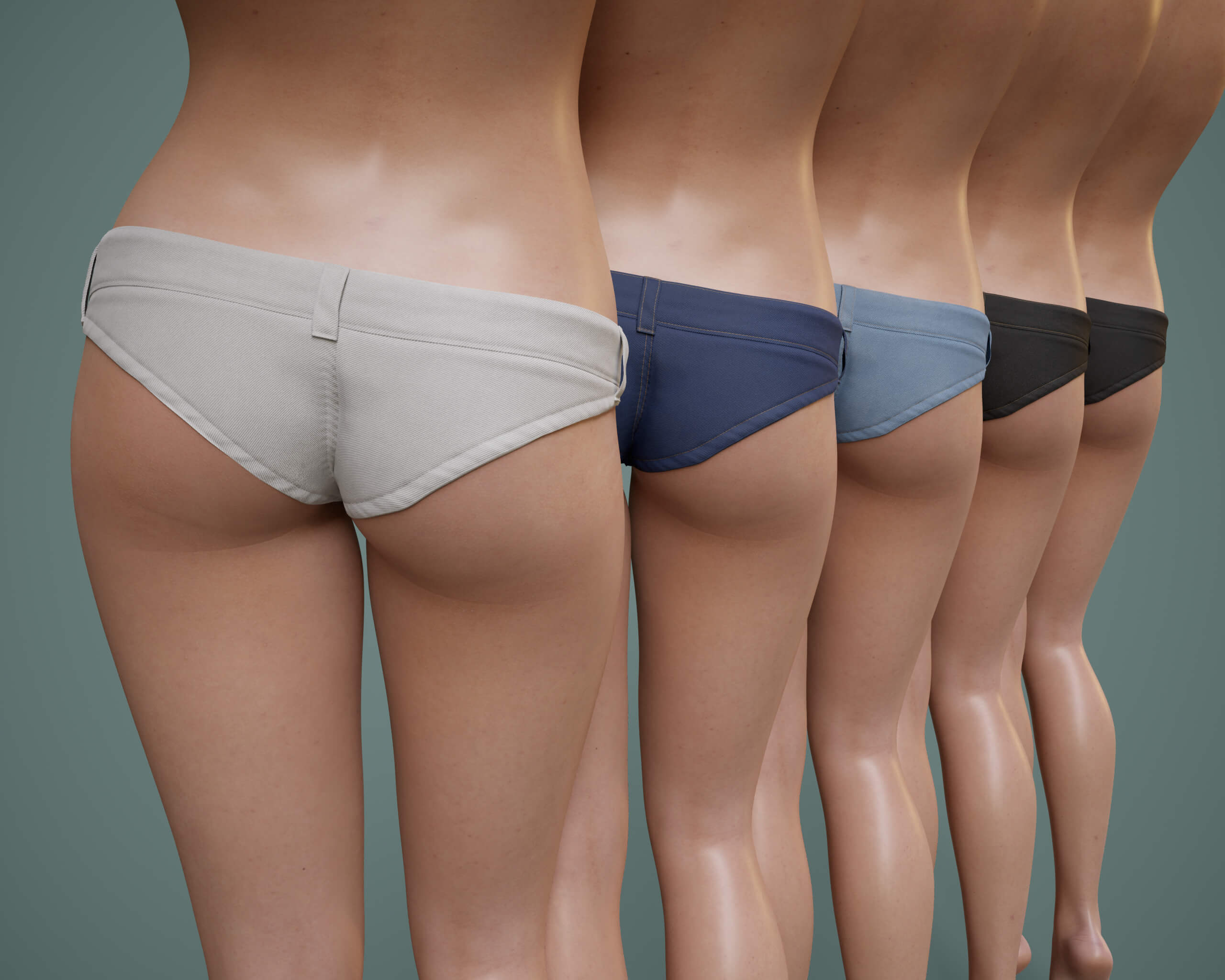 T Shirt 2v and Denim Panties G9 Daz Content