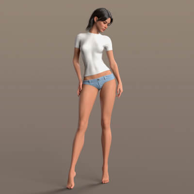 T Shirt 2v and Denim Panties G9
