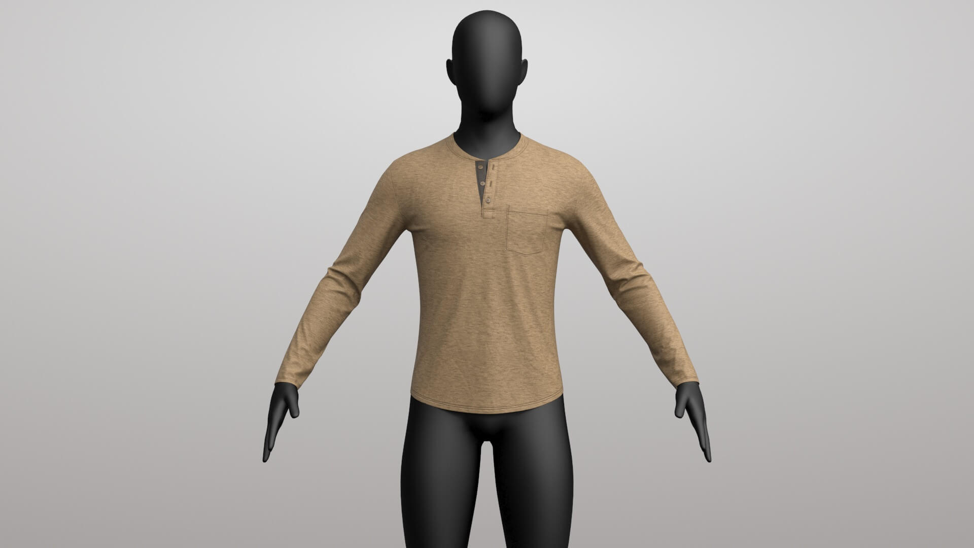 T-Shirt Male 4V 3D Model