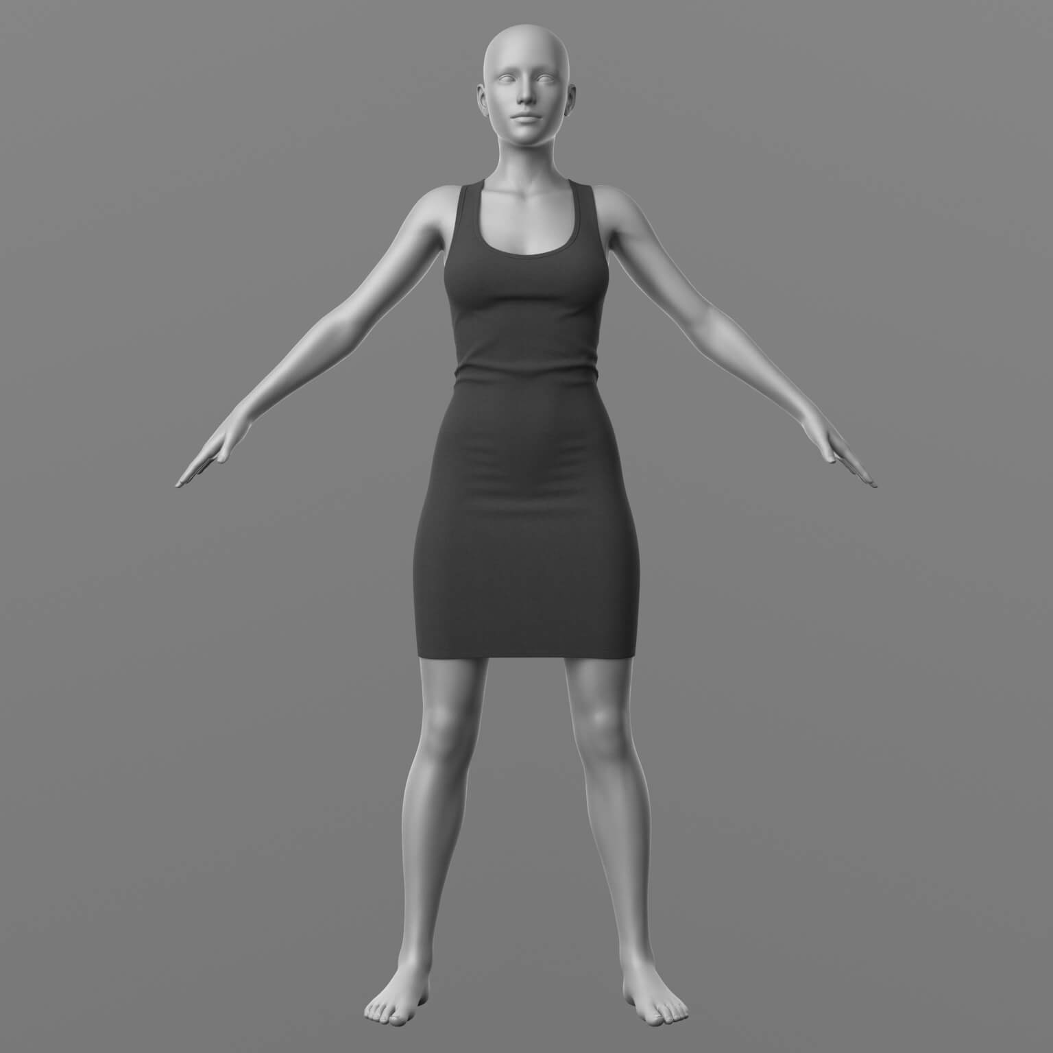 Tank Top Dress G8 Female Daz Content