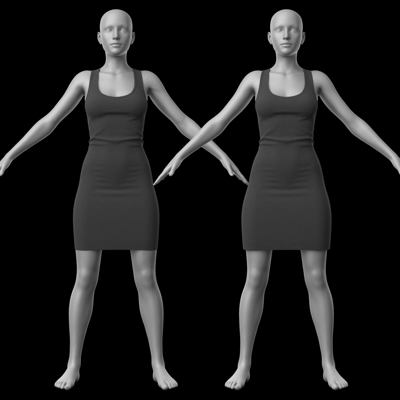 Tank Top Dress G8 Female Daz Content