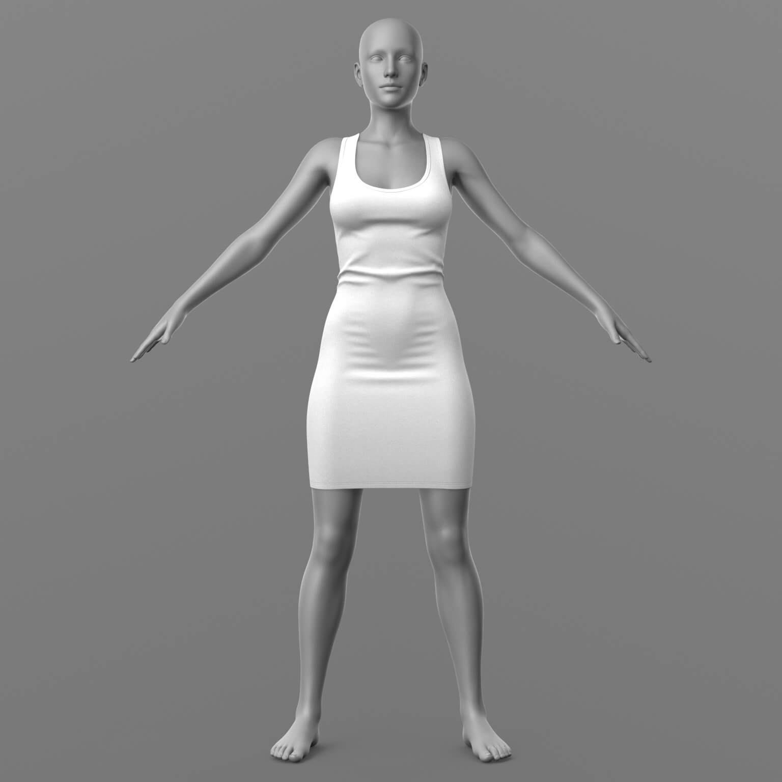 Tank Top Dress G8 Female Daz Content
