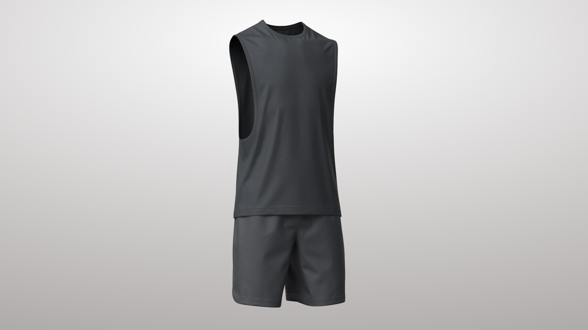 Tank Top Male 3v Shorts 3v 3D Model 3D Model