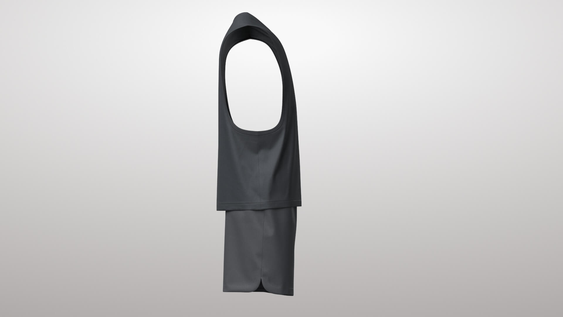 Tank Top Male 3v Shorts 3v 3D Model 3D Model