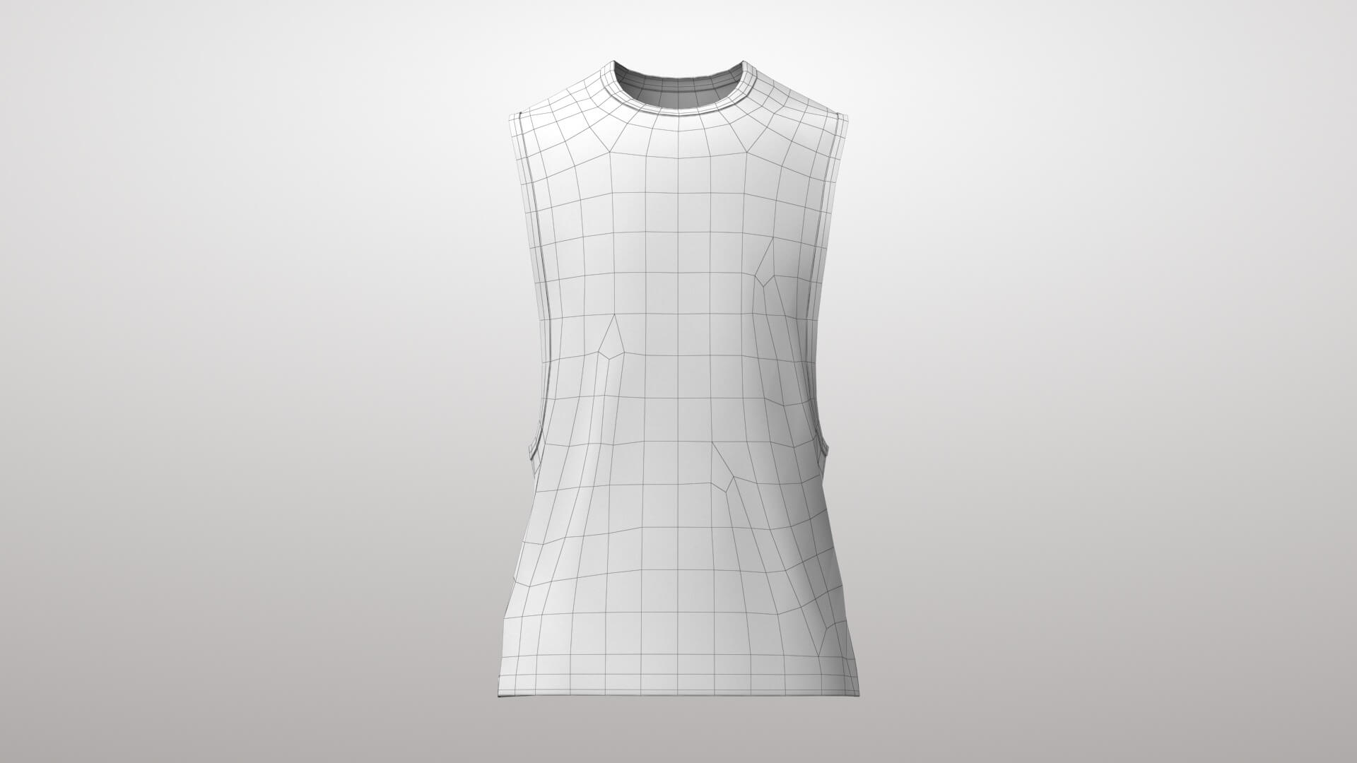 Tank Top Male 3v Shorts 3v 3D Model 3D Model