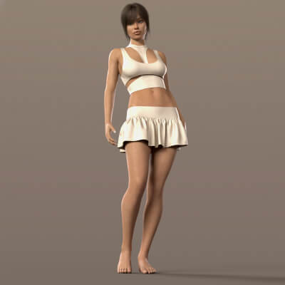 Top 07v and Skirt G8 Female