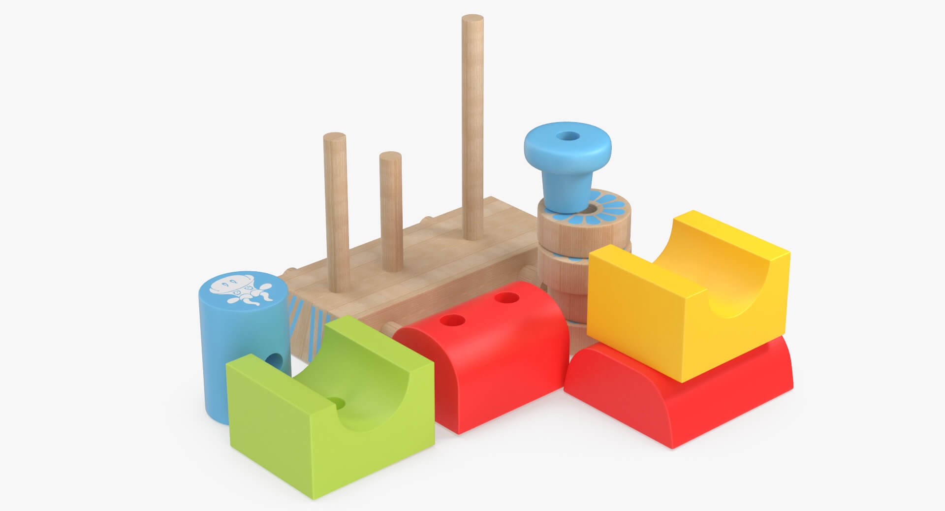 Toy Train Constructor 3D Model