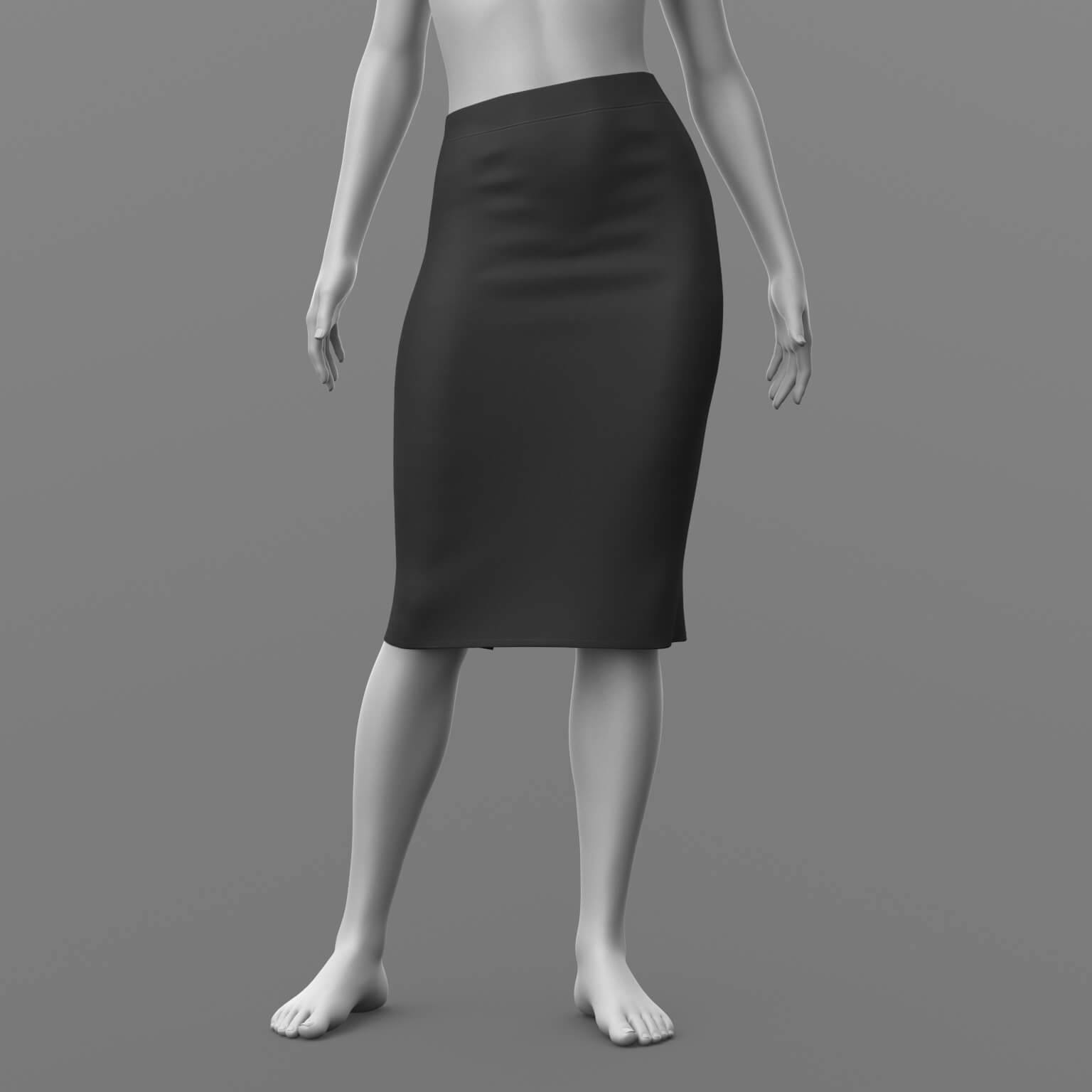 Unbuttoned Blouse and Skirt Long G9 Daz Content