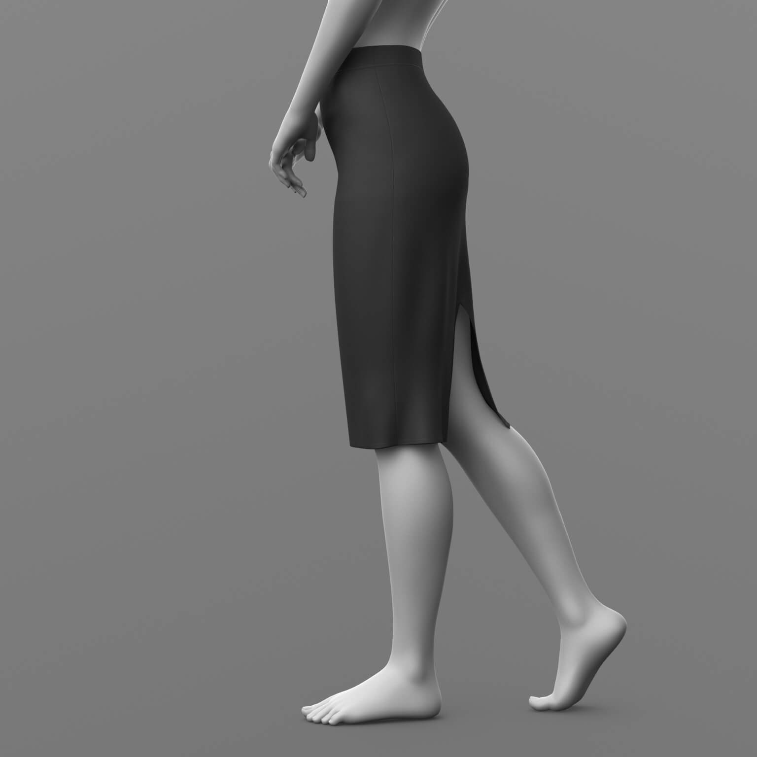 Unbuttoned Blouse and Skirt Long G9 Daz Content