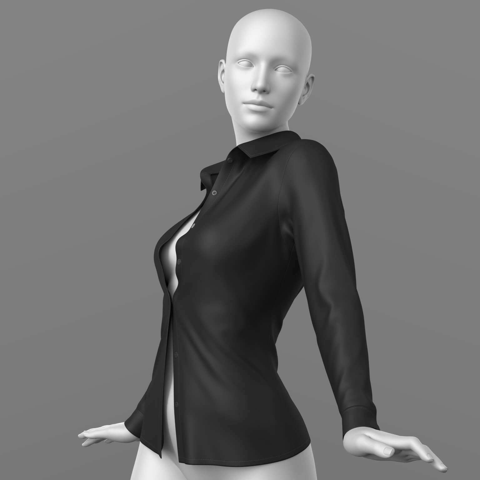 Unbuttoned Blouse G8 Female Daz Content
