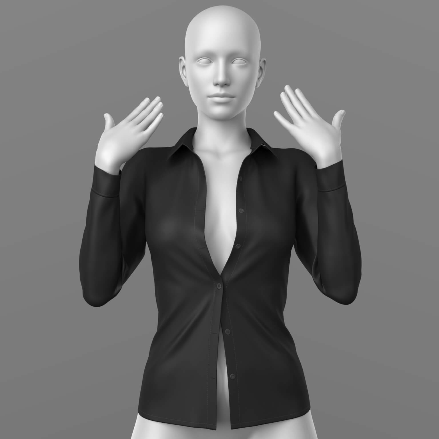 Unbuttoned Blouse G8 Female Daz Content