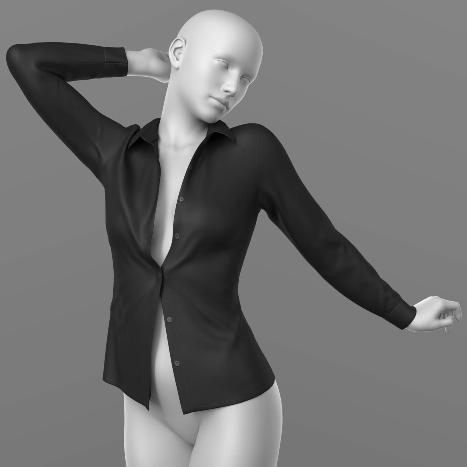 Unbuttoned Blouse G9 G8F Daz Content