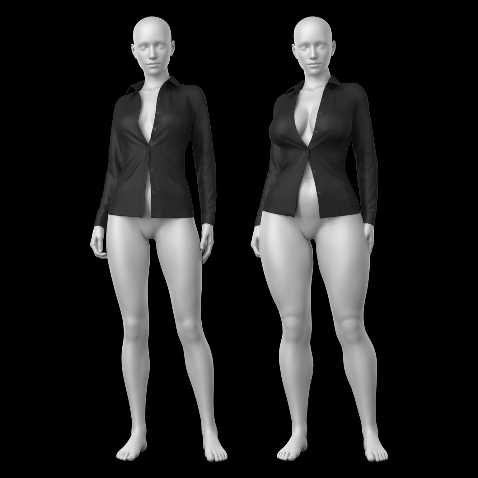 Unbuttoned Blouse G8 Female Daz Content