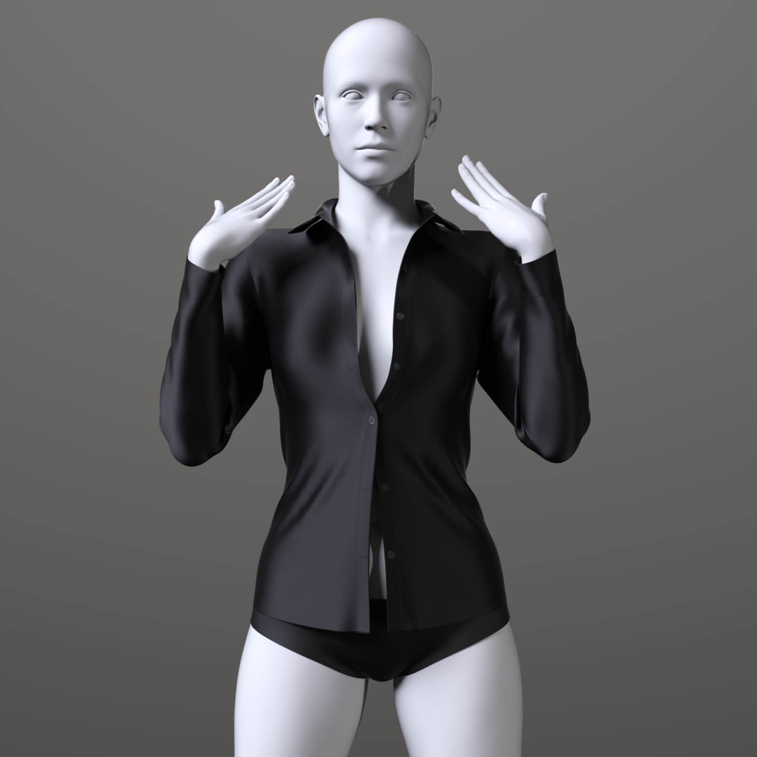 Unbuttoned Blouse G9 Daz Content